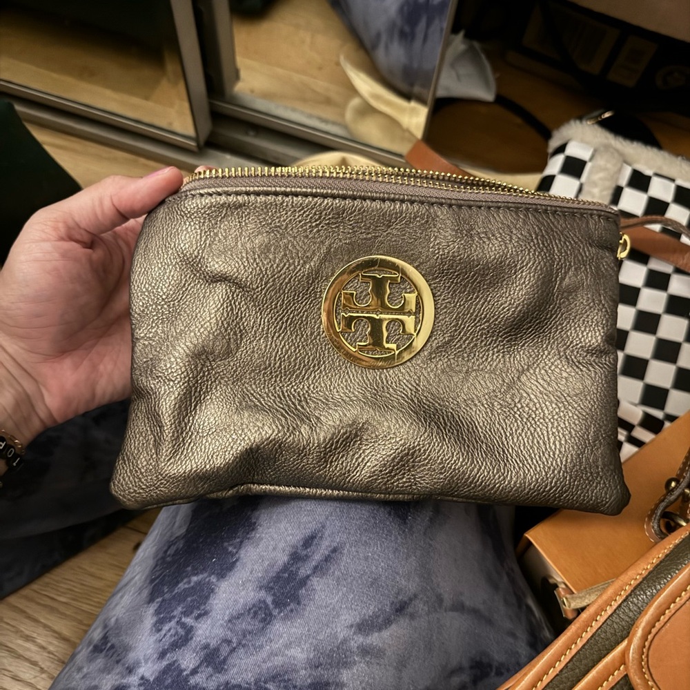 Tory Burch Wristlet With Long Crossbody Strap Inside